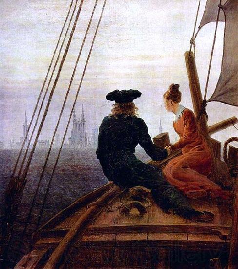 Caspar David Friedrich On the sailing-vessel Norge oil painting art